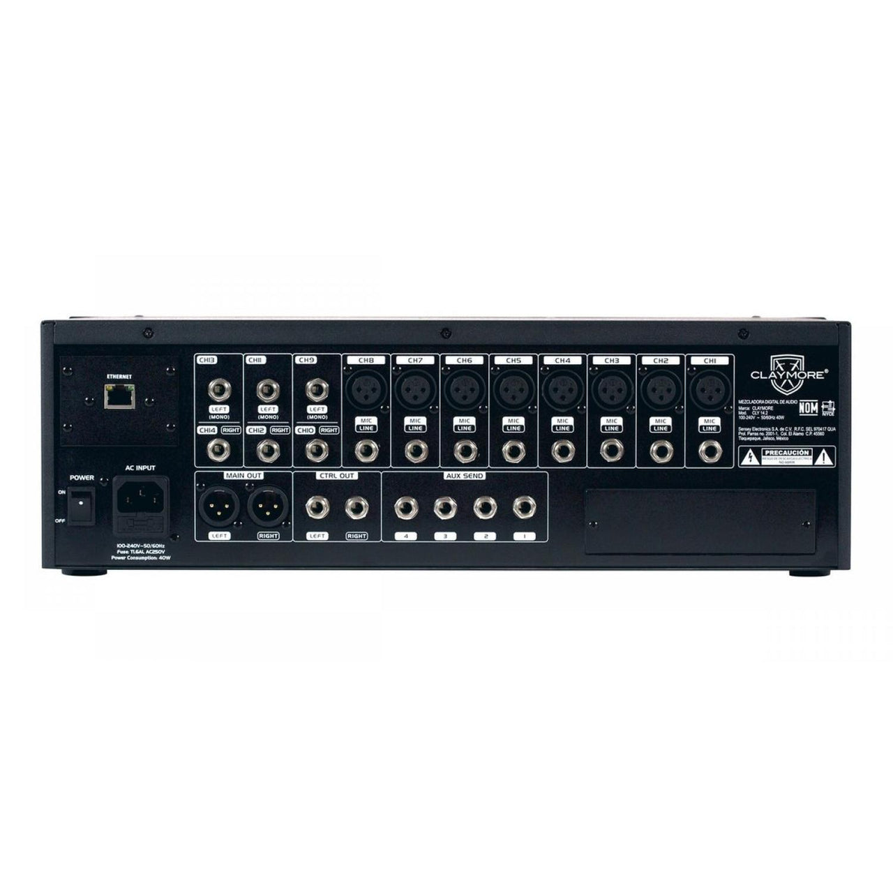 Mezcladora Digital De Rack Claymore Cly-14.2