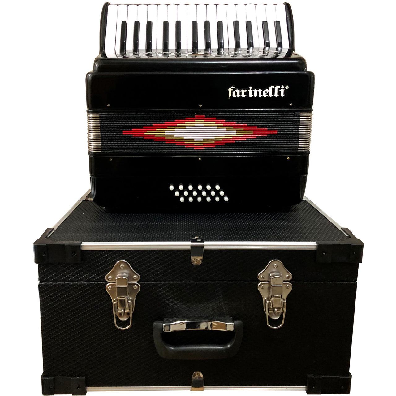 Acordeon Farinelli 30 Teclas 18 Bajos Negro, 30k18bn