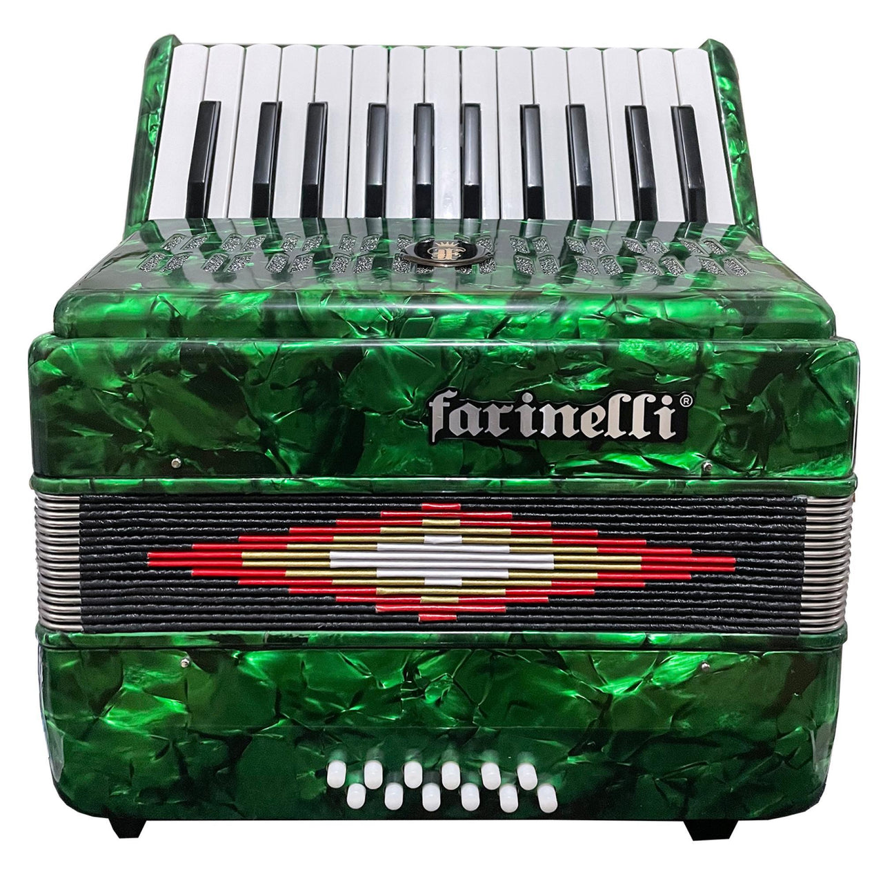 Acordeon Farinelli 1302v 25 Teclas 12 Bajos Verde