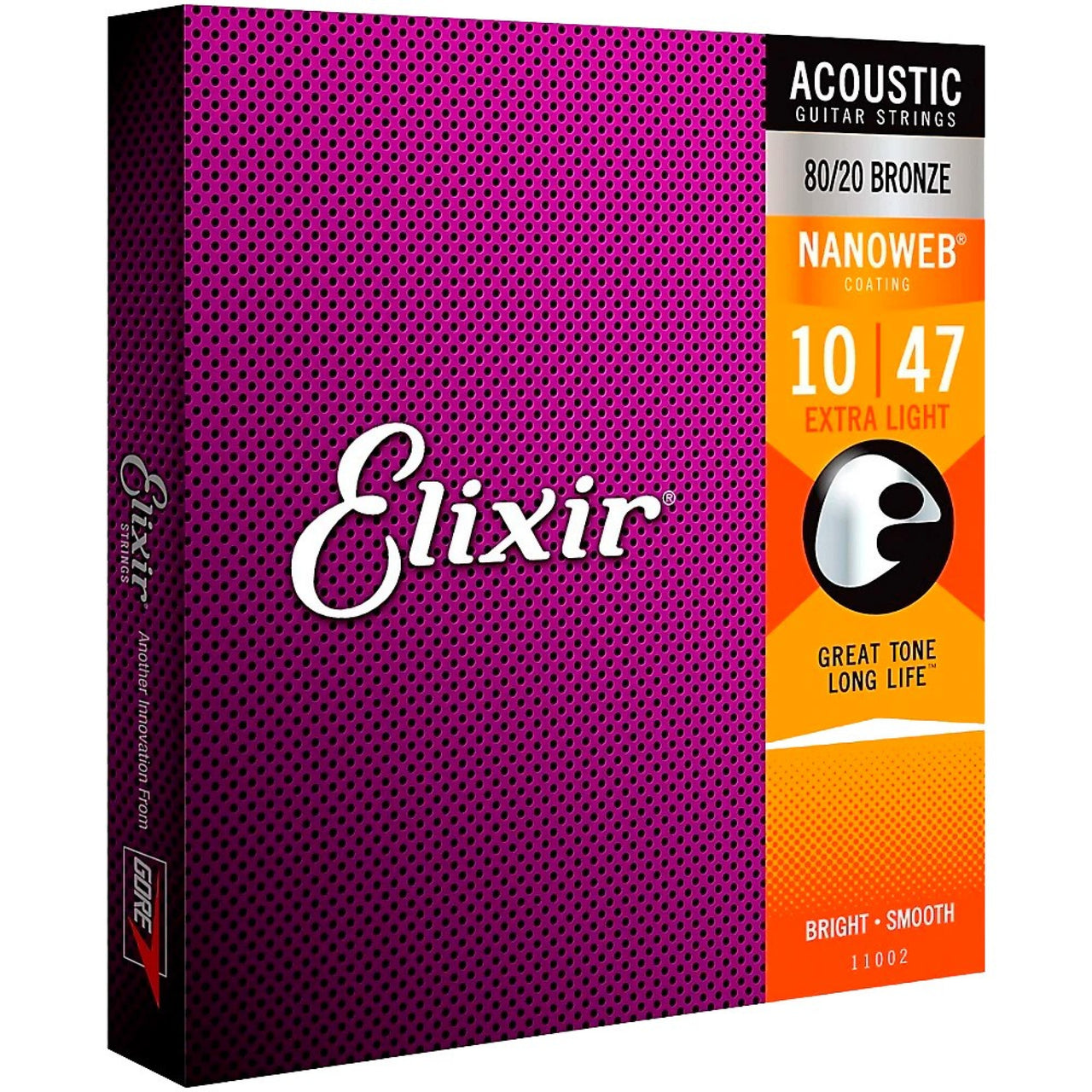 Encordadura Elixir Para Guitarra Electroacústica Bronze(.010-.047), 11002
