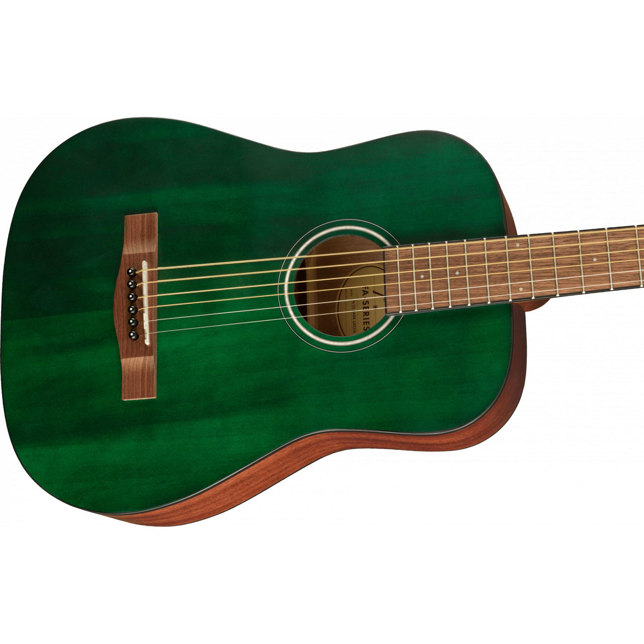 Guitarra Acustica Fender Fa-15 Cdas Acero 3/4 Verde C/funda,0971170192