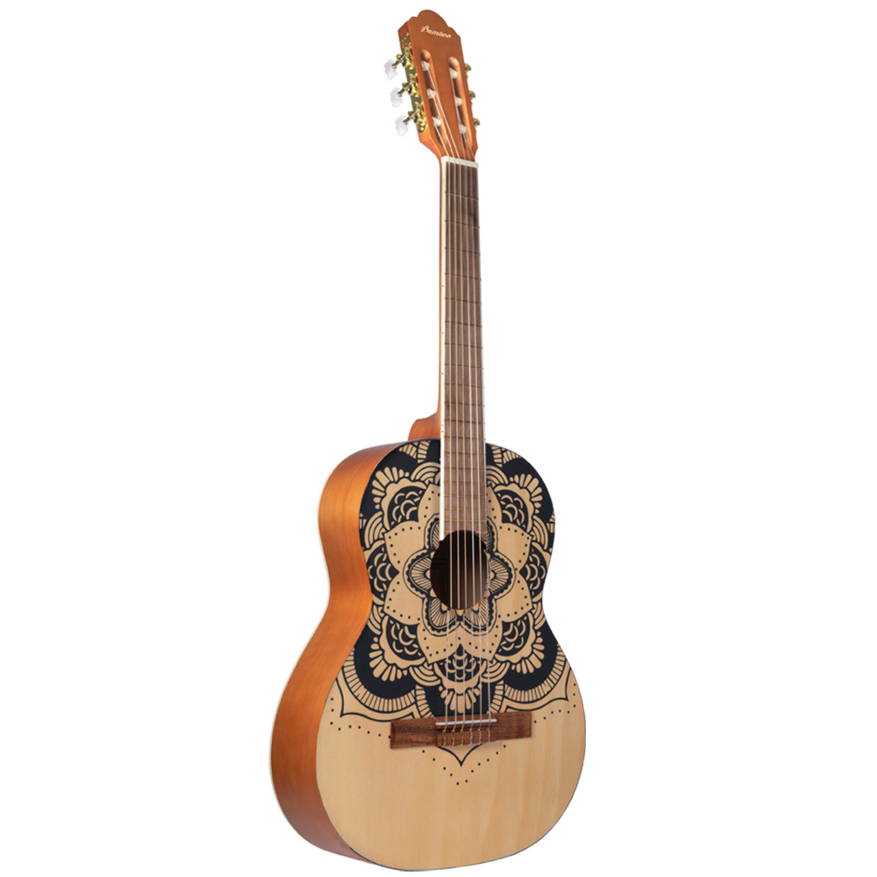 Guitarra Clasica Bamboo Gc-36 Mandala 36 Pulgadas Con Funda