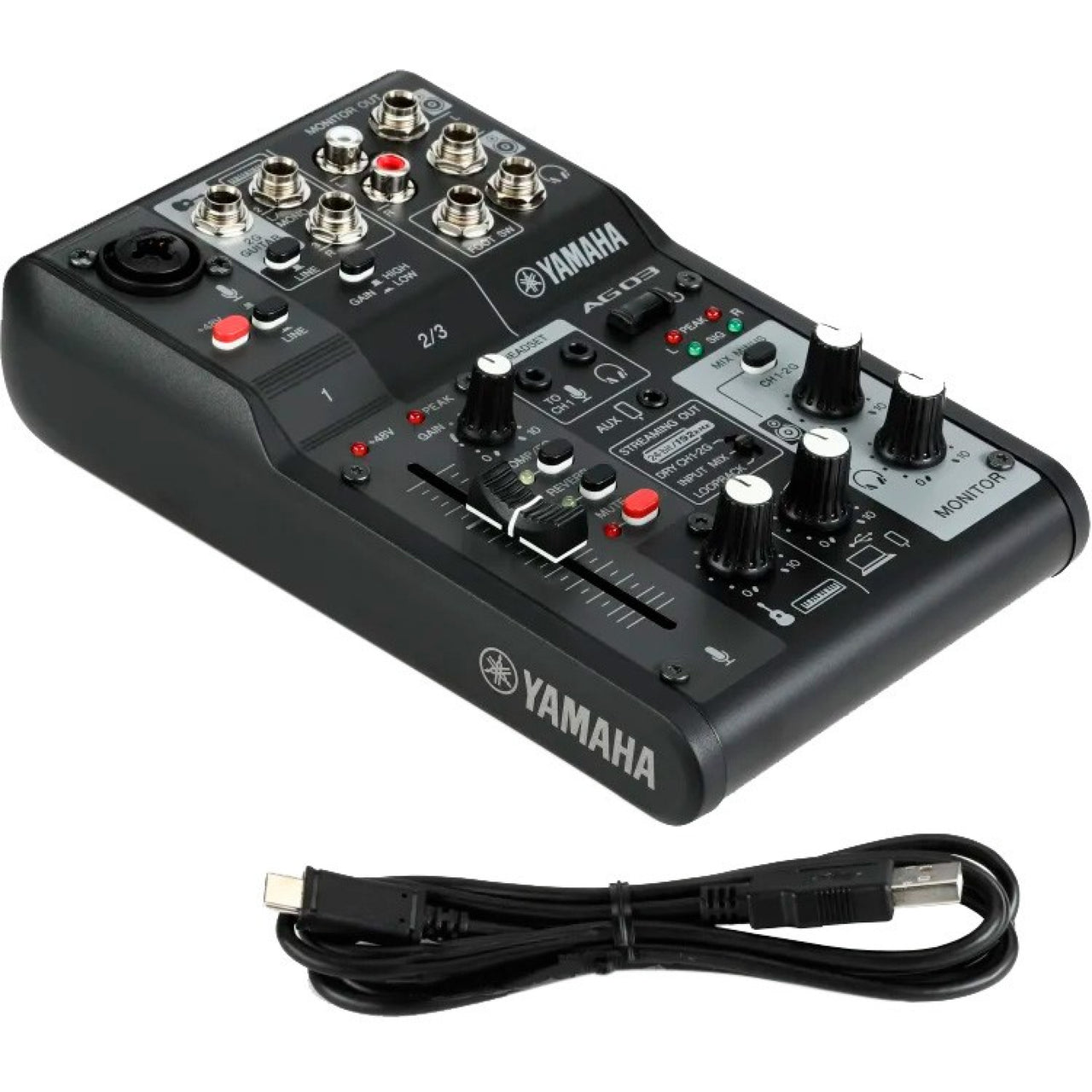 Mezcladora Yamaha Ag03mk2b 3 Canales Para Streaming