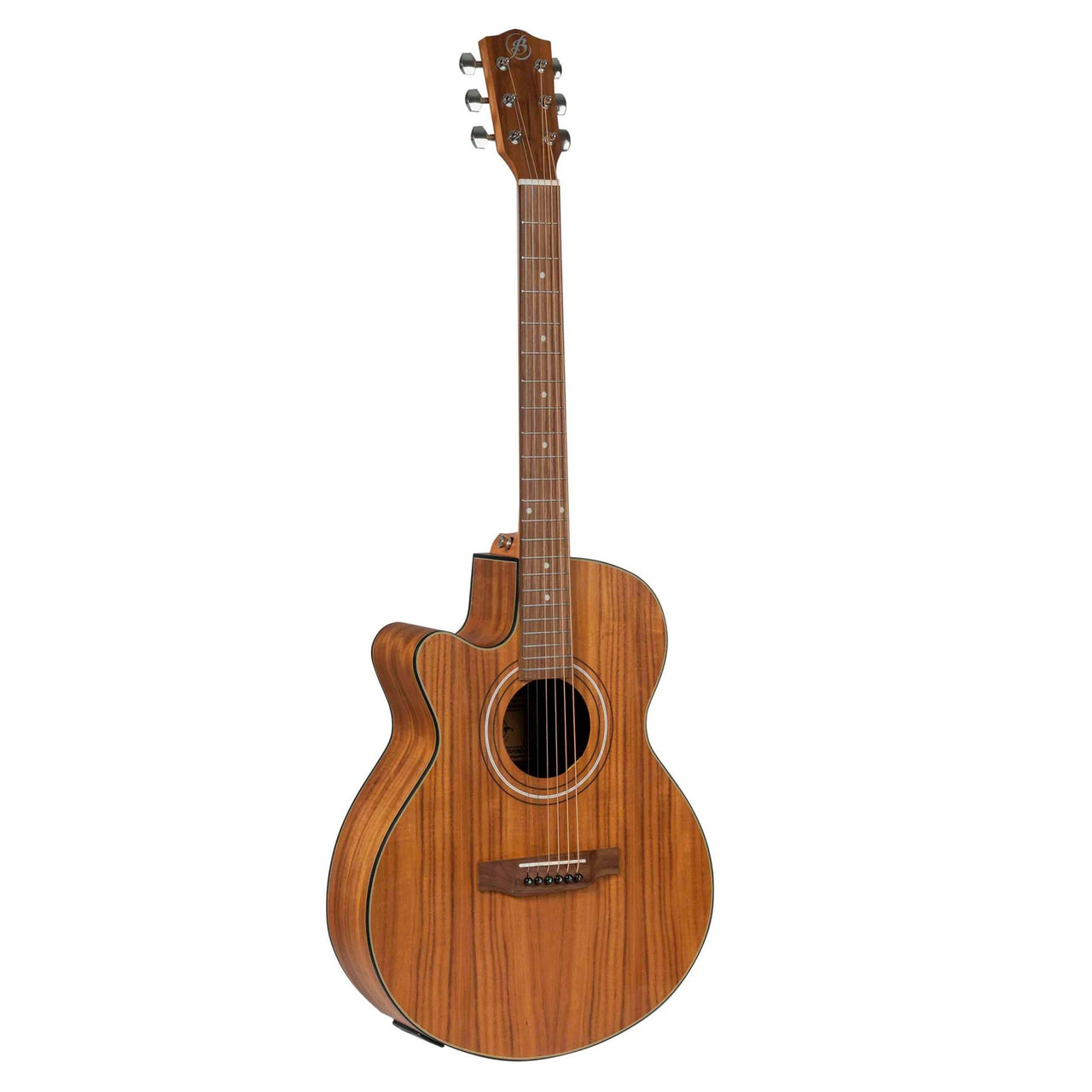 Guitarra Electroacustica Bamboo Koa 40" Zurda C/funda, Ga-40-koa-z-q