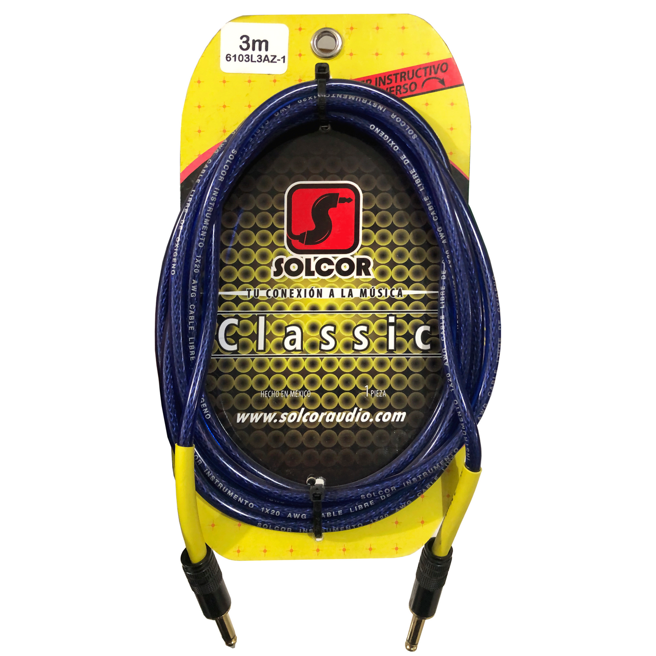 Cable Clasica Para Instrumento Plug A Plug 3 Mts. 6103l3