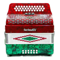 Thumbnail for Acordeon Farinelli 34 Botones 12 Bajos 3 Registros Bandera Sol 3412b