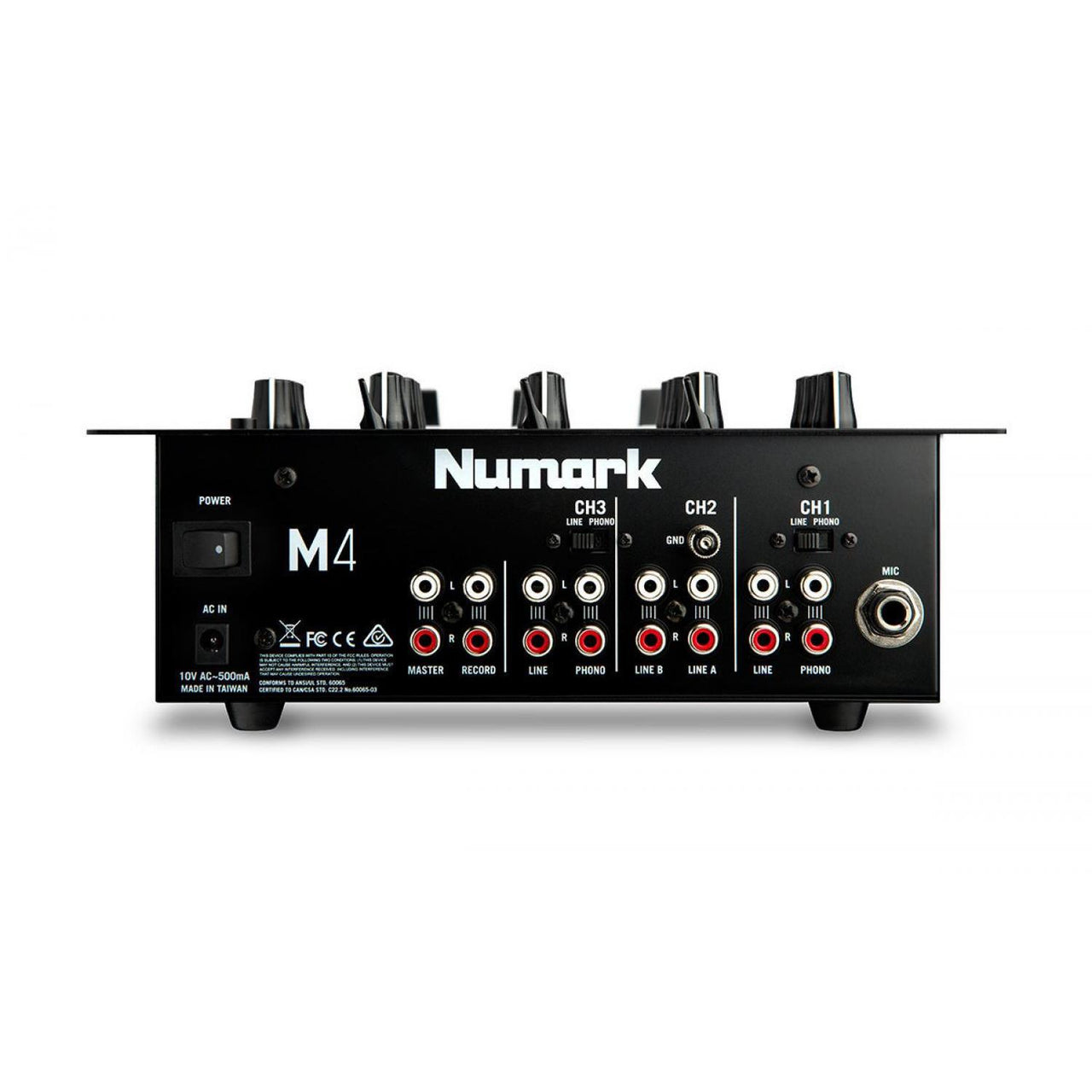 Mezcladora Numark 3 Canales Para Dj, M4 Black
