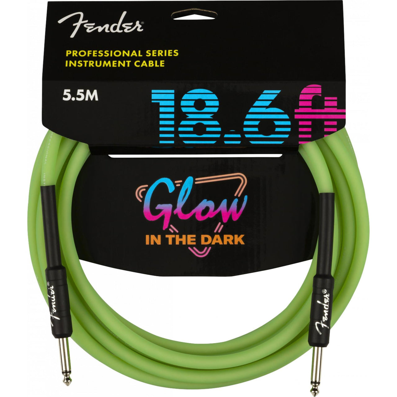 Cable Fender Pro 4.5 Metros Glow In Dark Verde 0990818119