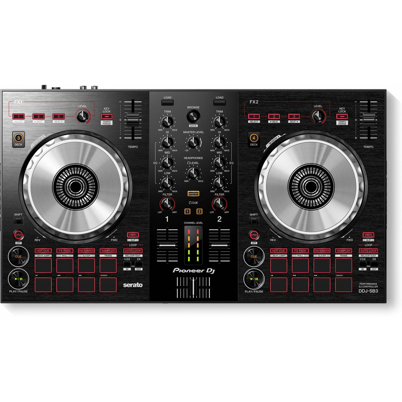 Controlador 2 Canales Ddj-Sb3 Pioneer Para Dj