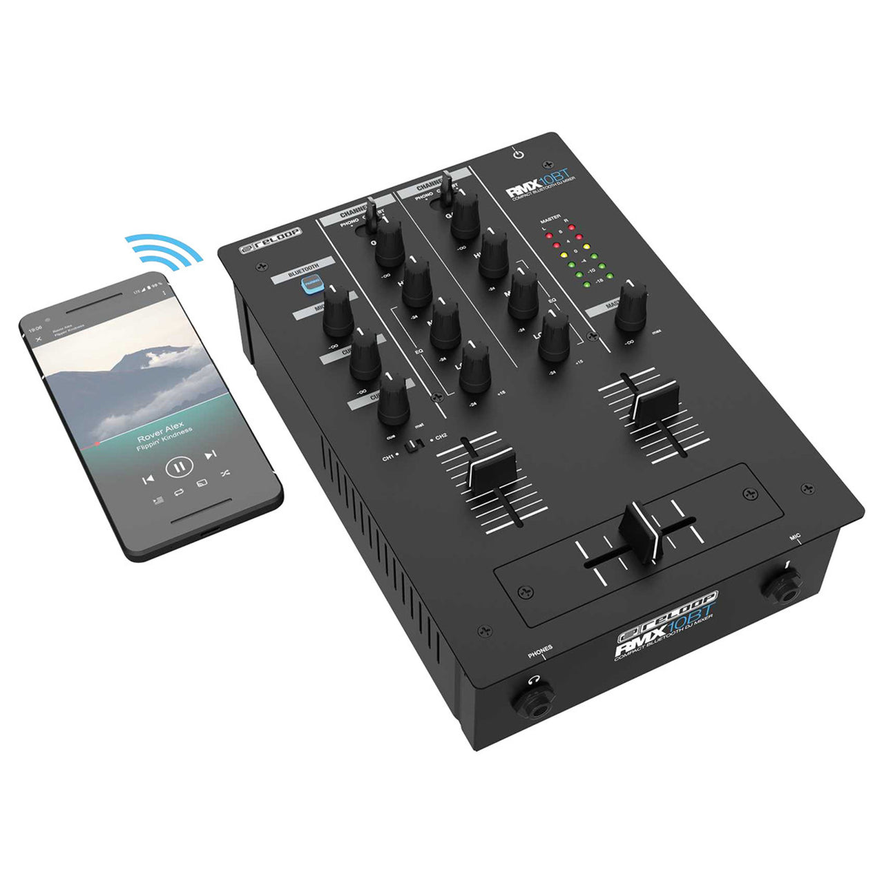 Mezcladora Reloop, Rmx-10 Bt DJ bluetooth de 2 canales