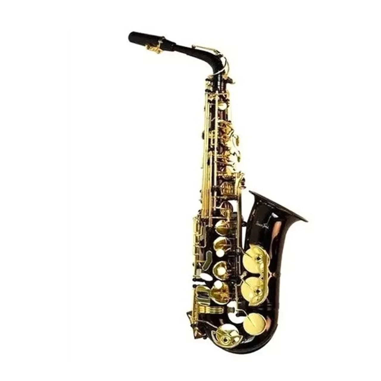 Saxofon Alto Silvertone Slsx020 Negro Llaves Y Pabellon Dorado