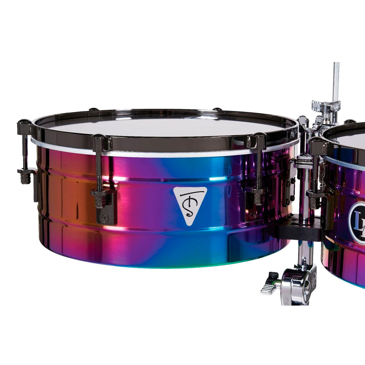 Timbales Lp257-ts Tony Succar 14 Y 15 Pulgadas Tornasol Atril Cromado