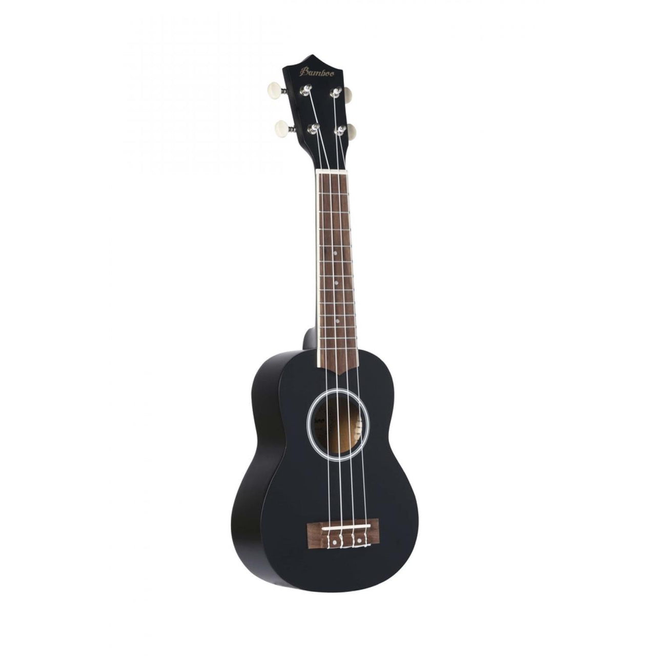 Ukulele Soprano Negro Ukelele Bamboo Bu-21ln-bk Uculele Estudio Con Funda