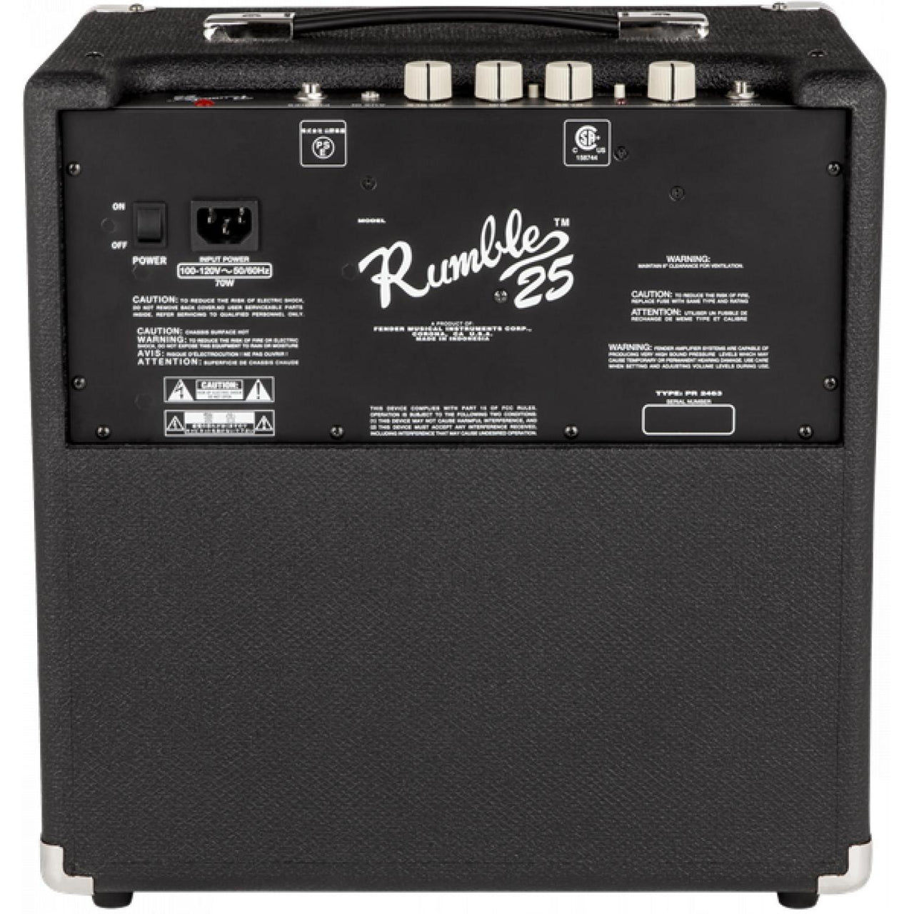 Amplificador Fender Para Bajo Rumble 25 V3 120v, 2370200000