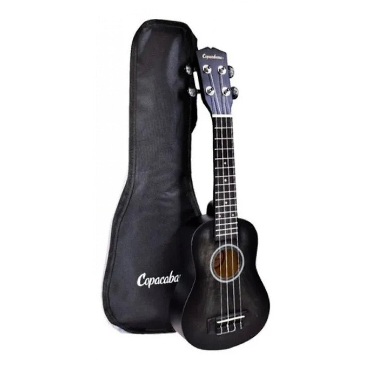 Ukulele Soprano Copacabana Negro Sombreado Con Funda  Cpuk056