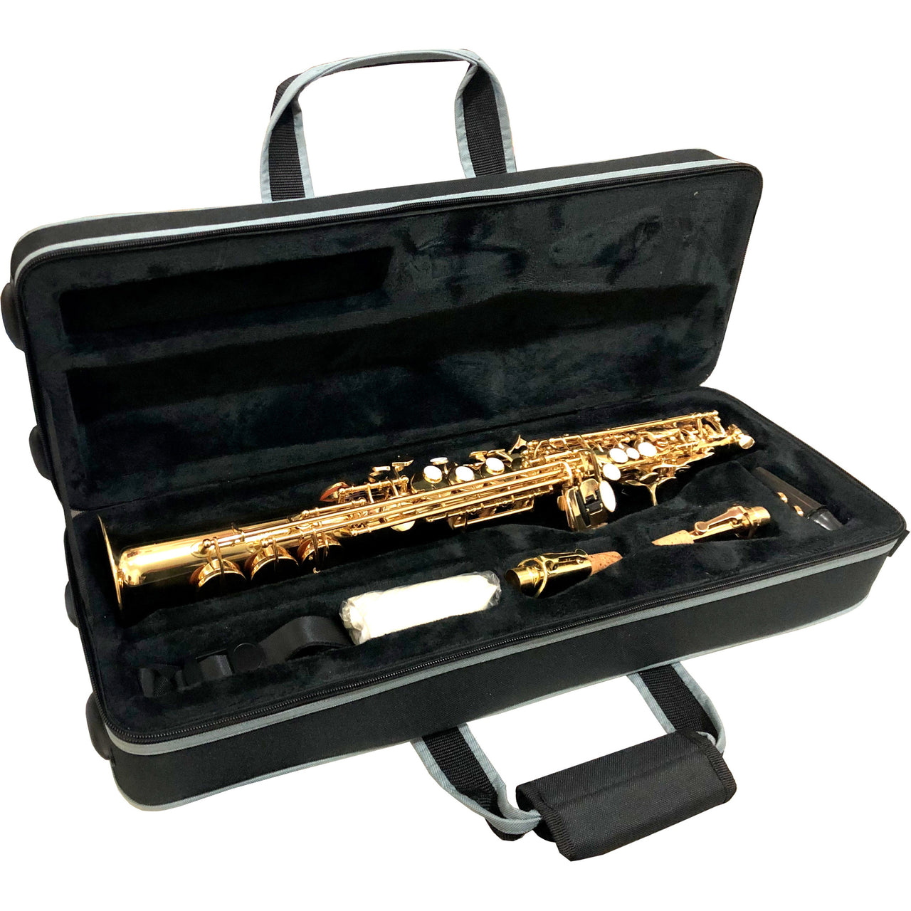 Saxofon Soprano Century Recto Doble Tono Dorado, Cnsx003