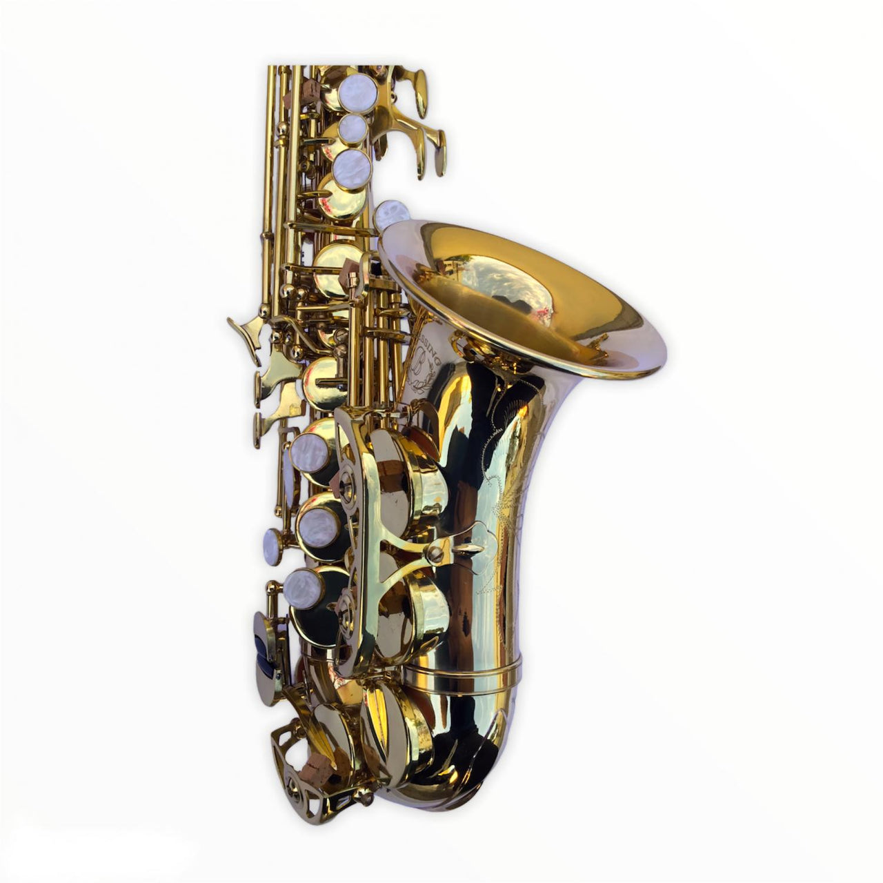 Saxofón Blessing 6434l Soprano Sib Laqueado Curvo Con Estuche