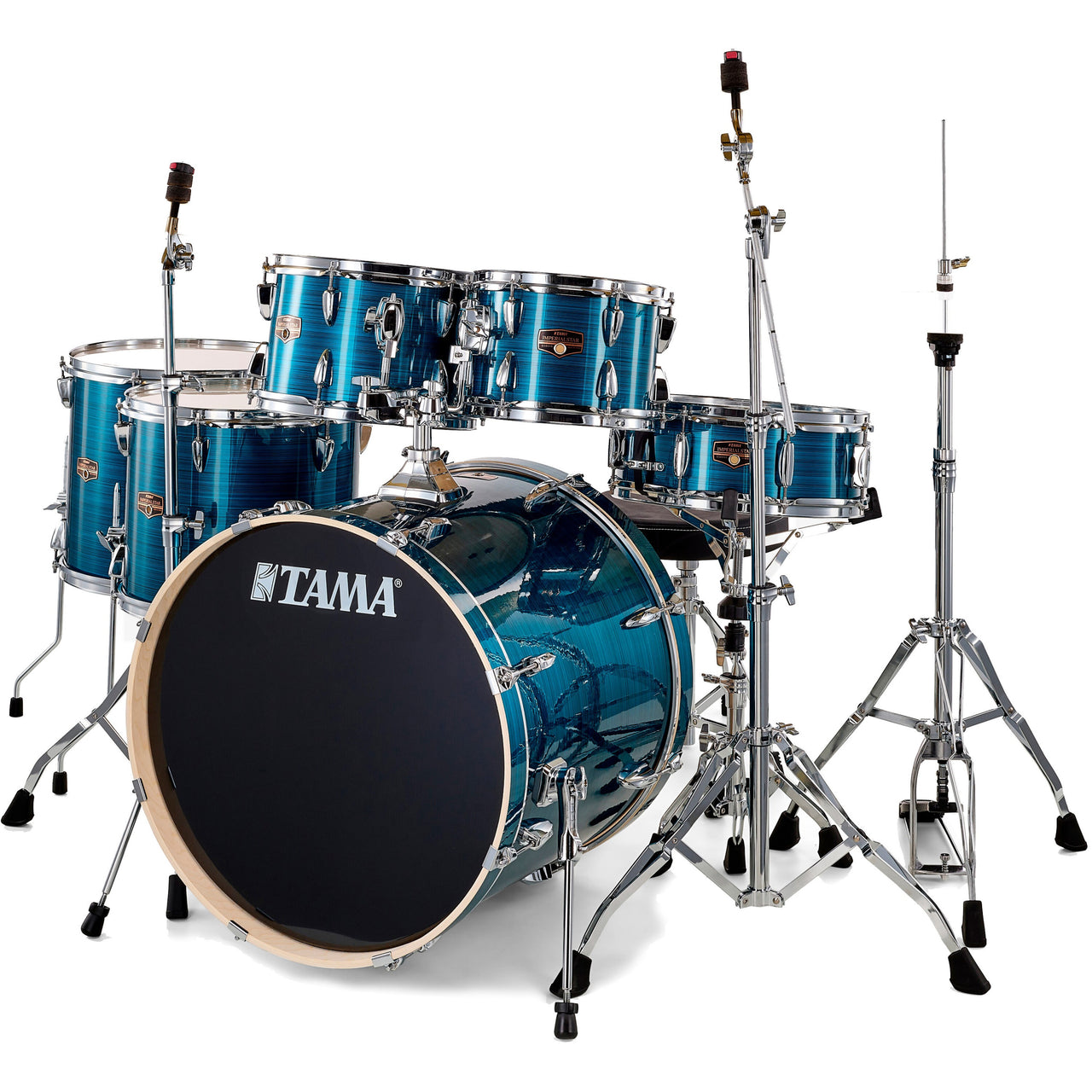 Bateria Tama Imperialstar Ip62h6w-hlb 6 Piezas Azul Rayado Negro