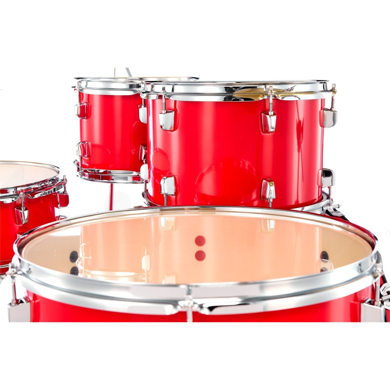 Bateria Acustica Yamaha Rydeen Rdp2f5rduset Hot Red Con 3 Platillos 3 Stands