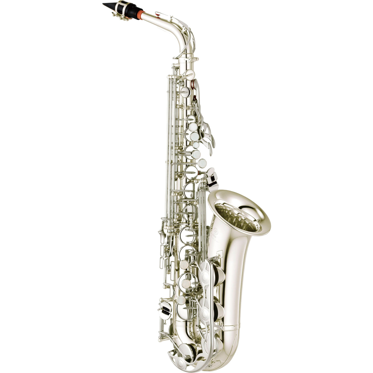 Sax Alto Yamaha Estandar Con Llave De Fa Plateado, Yas-280s