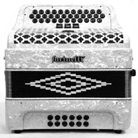 Thumbnail for Acordeon Farinelli 3412fawhg Diatonico Fa Blanco 3 Registros Premium