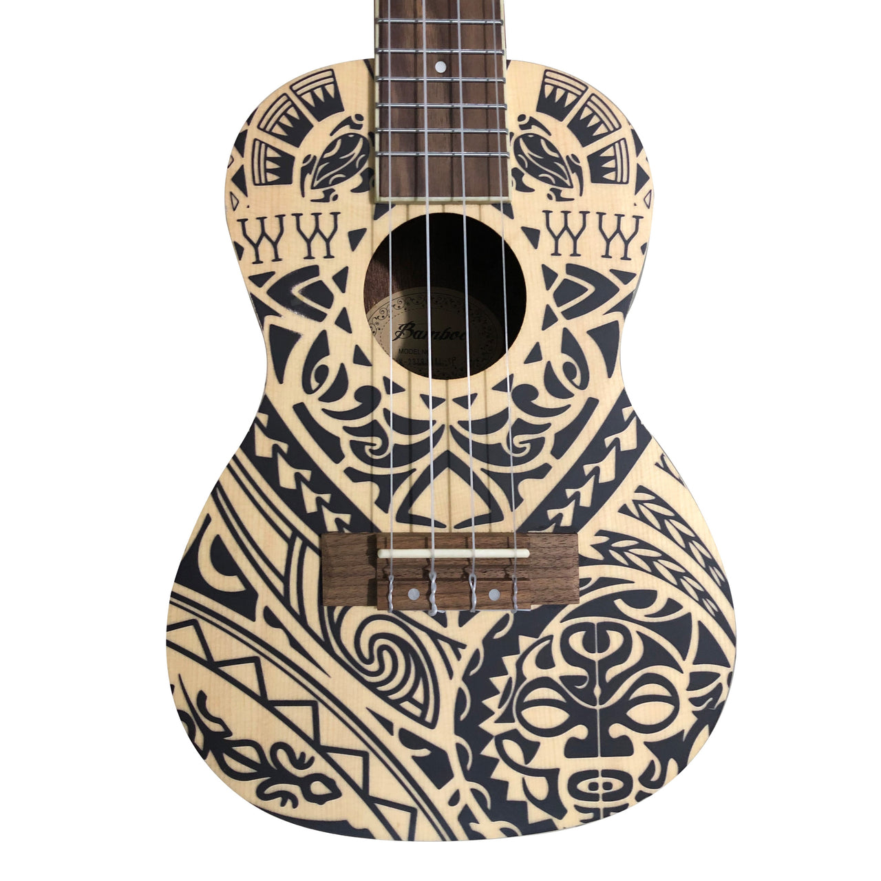 Ukulele Concierto Bamboo Spruce Tribal C/funda, U-23-tribal-sp