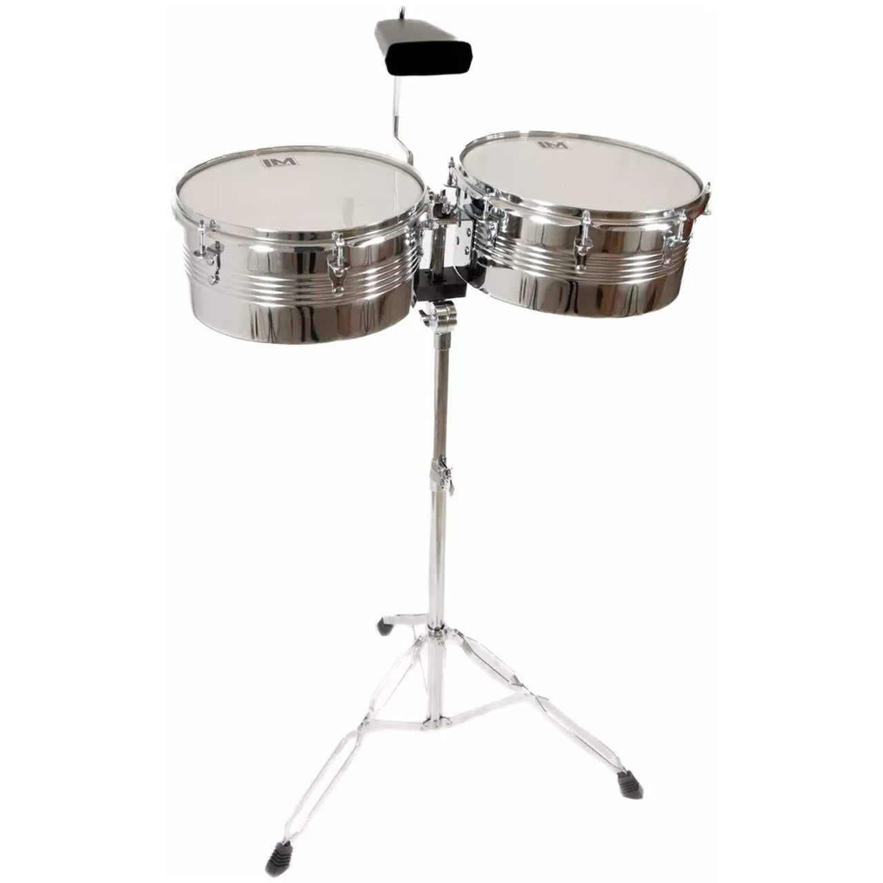 Timbales Lm Drums Tm2-2 Con Atril Y Cencerro 14 Y 15 Pulgadas