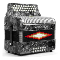 Thumbnail for Acordeon Farinelli 3012gp De Botones Sol Gris Parrilla Metal 3012