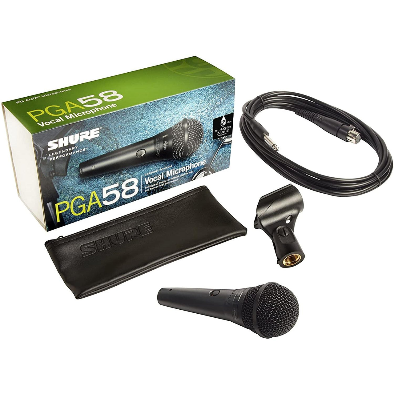 Microfono Shure Bobina Movil C/Cable, Pga58-Qtr