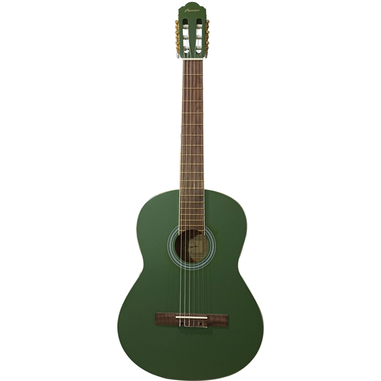 Guitarra Clasica Bamboo Gc-39-green Verde Con Funda