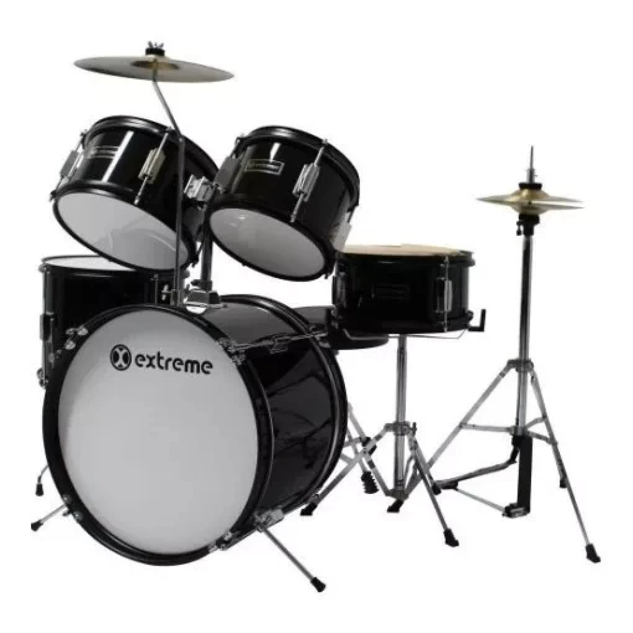 Bateria Extreme Junior Negra 5 Pzas Aro Negro, Exbt022