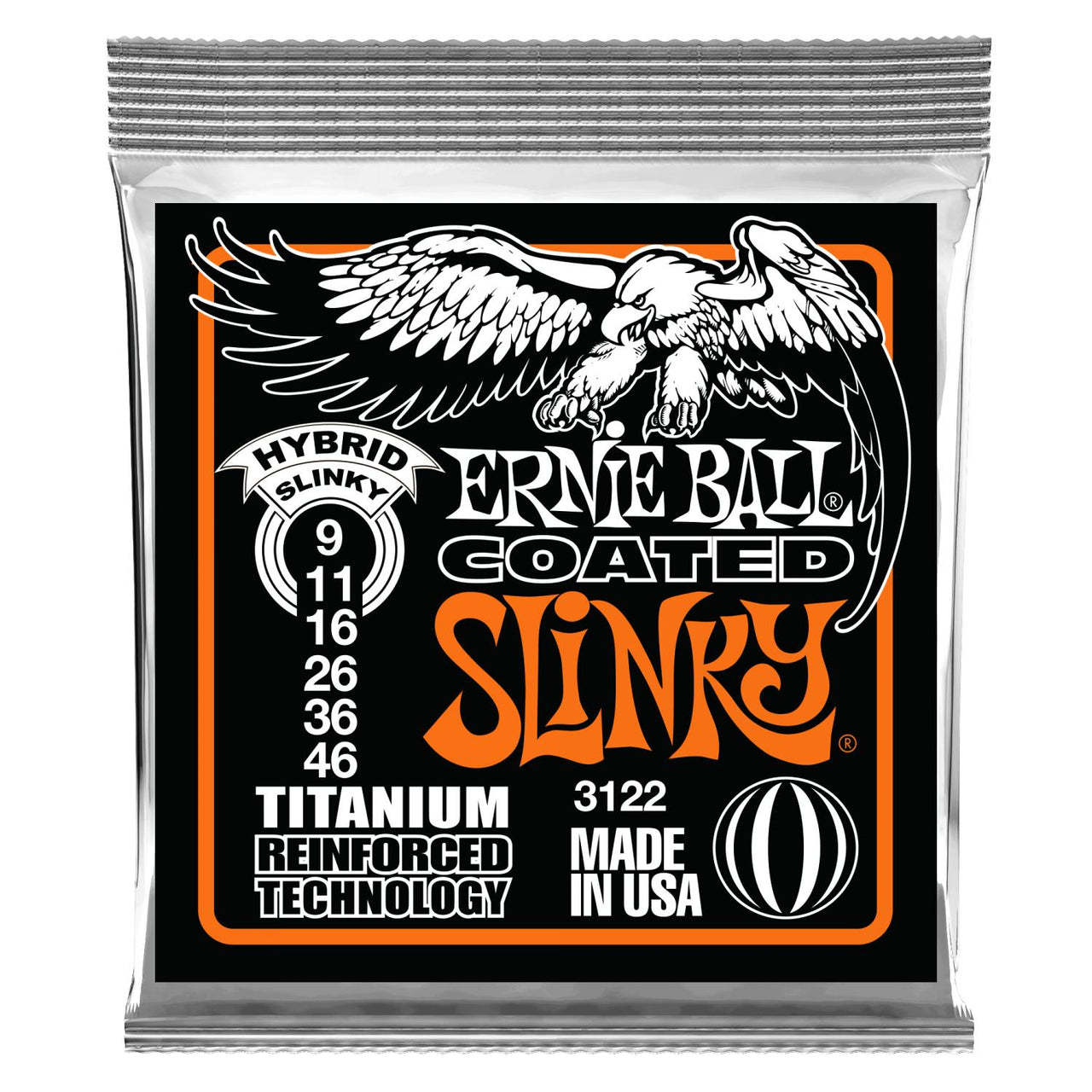 Encordadura Ernie Ball 3122 Hybrid Slinky Coated .09 al .46