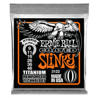 Thumbnail for Encordadura Ernie Ball 3122 Hybrid Slinky Coated .09 al .46