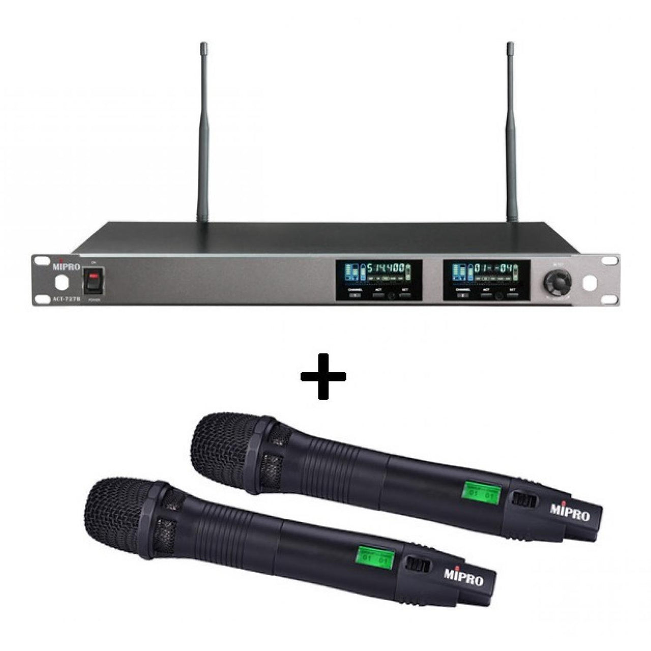Mipro Act-727b/act-72h Paquete Micrófono Doble De Mano