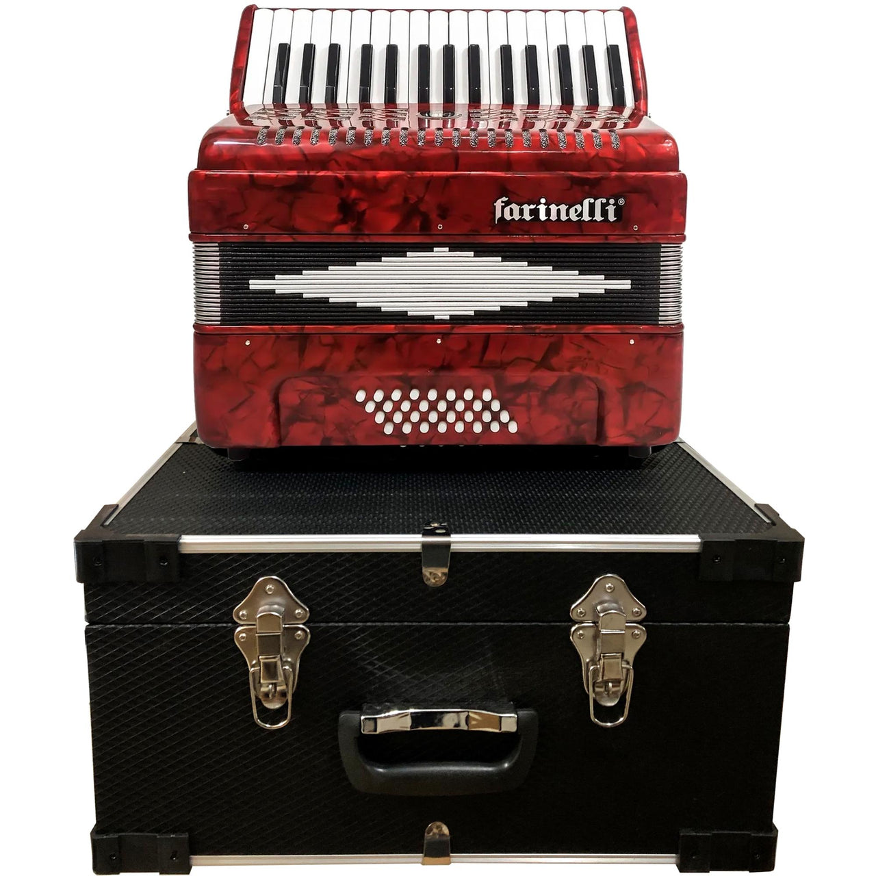 Acordeon Farinelli 1306-1r 32 Teclas 32 Bajos Rojo