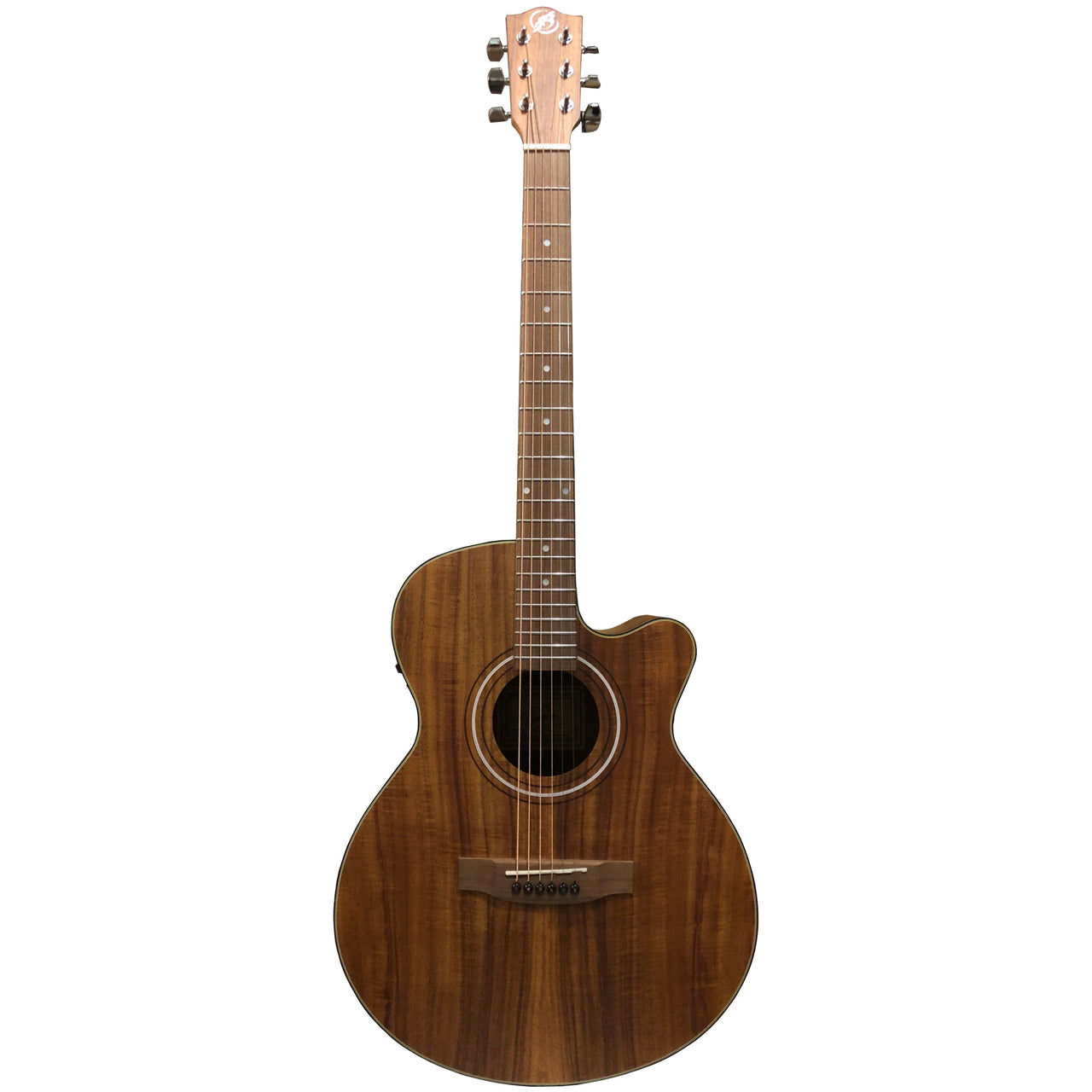 Guitarra Electroacustica Bamboo Ga-40-koa-st-q Con Funda 40 Pulgadas