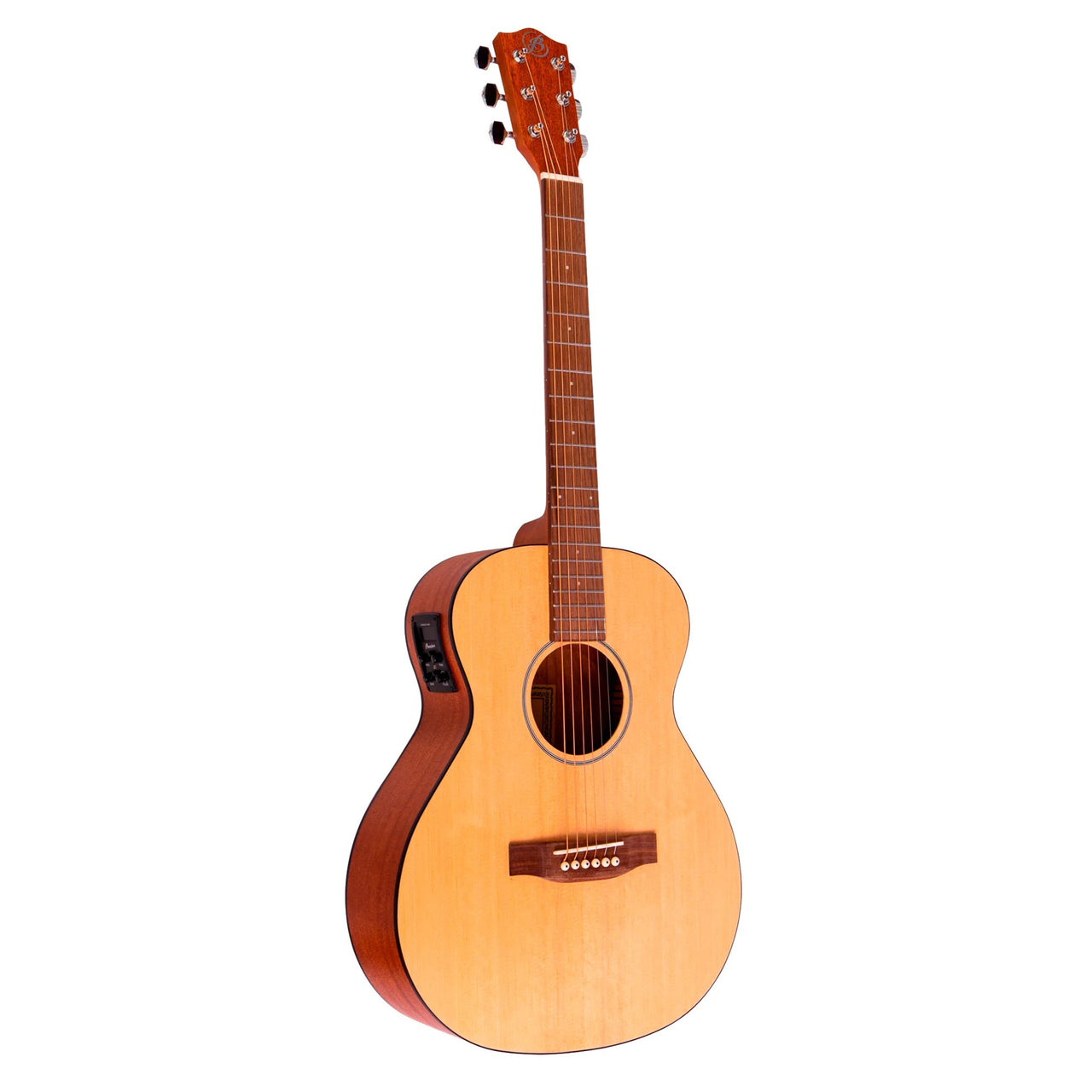 Guitarra Electroacustica Bamboo Ga-38-spruce-q Con Funda 38 Pulgadas