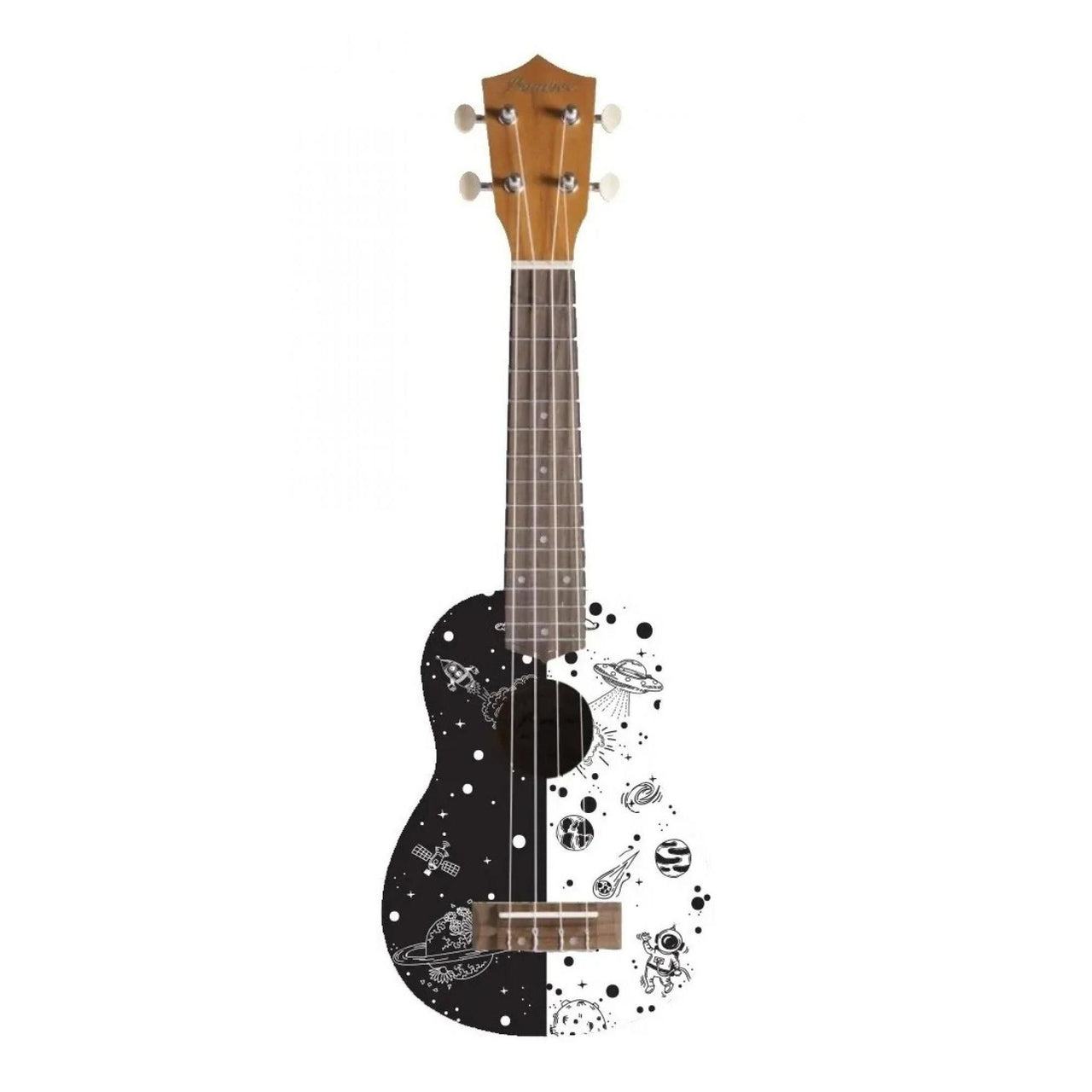 Ukelele Soprano Bamboo Diseño Galactica Ukulele Con Funda