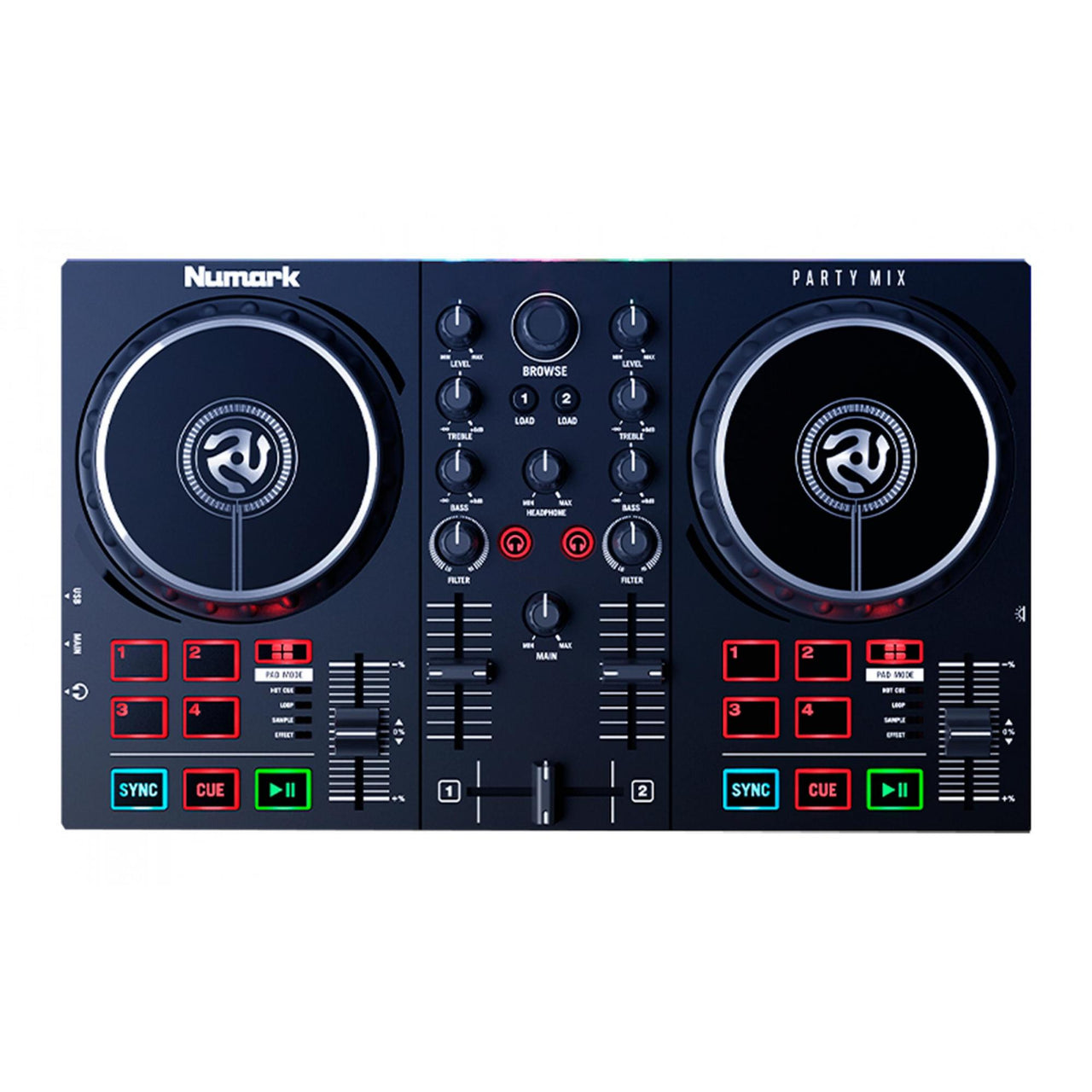 Controlador Numark De Dj Con Leds, Partymix