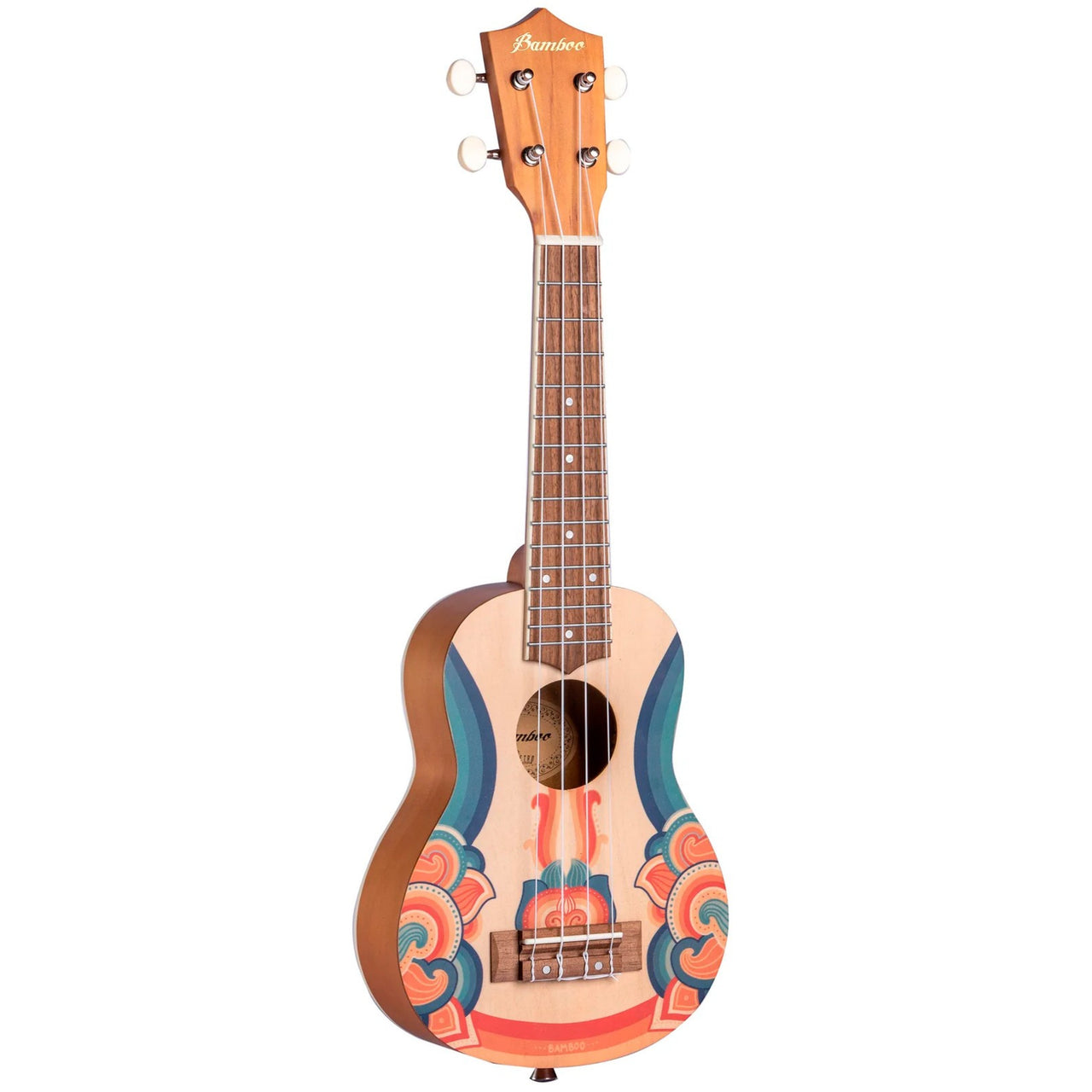 Ukulele Soprano Bamboo Diseo Retro C/funda, U-21-retro