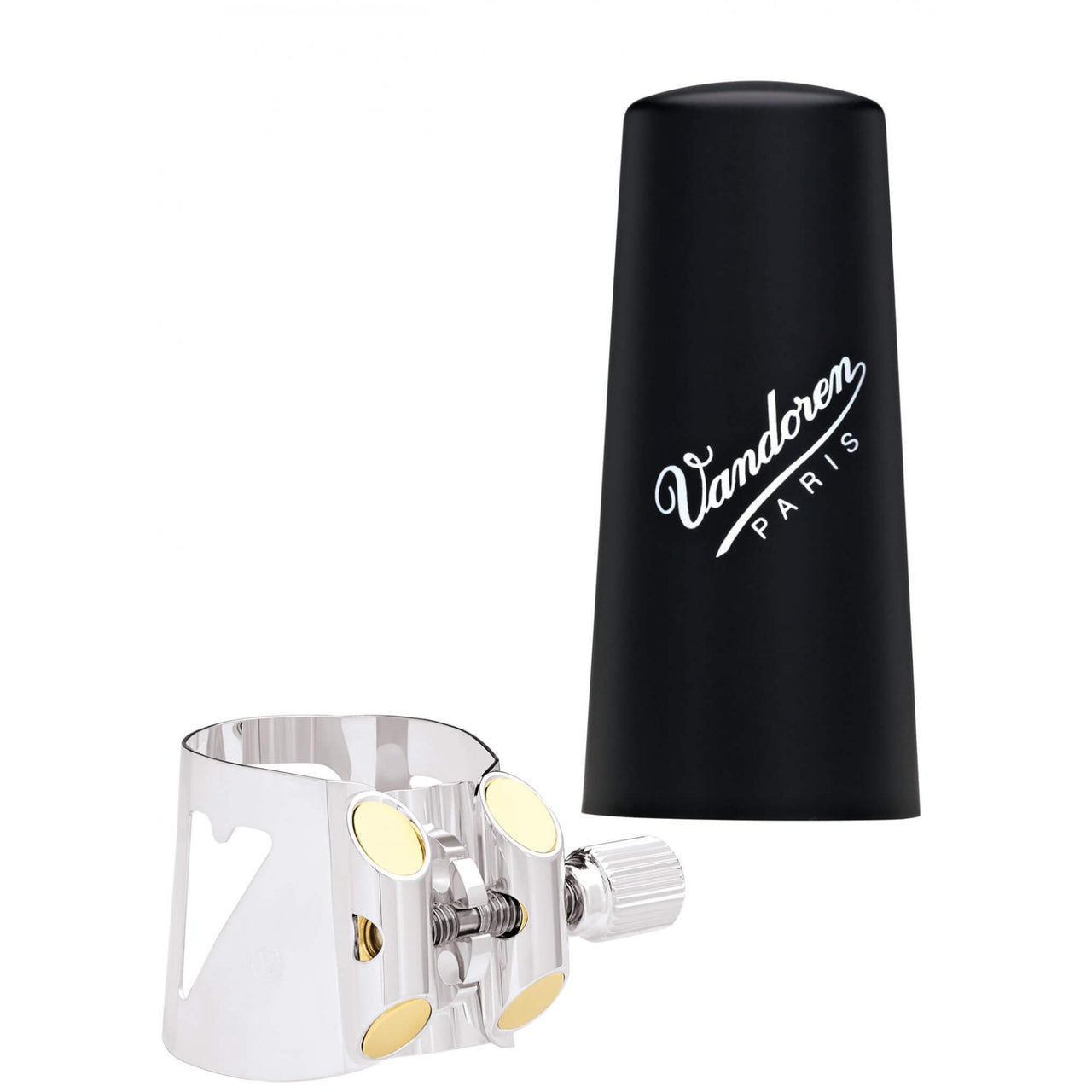 Abrazadera Vandoren Y Tapa boquilla Clarinete Sib Optimum Lc01p