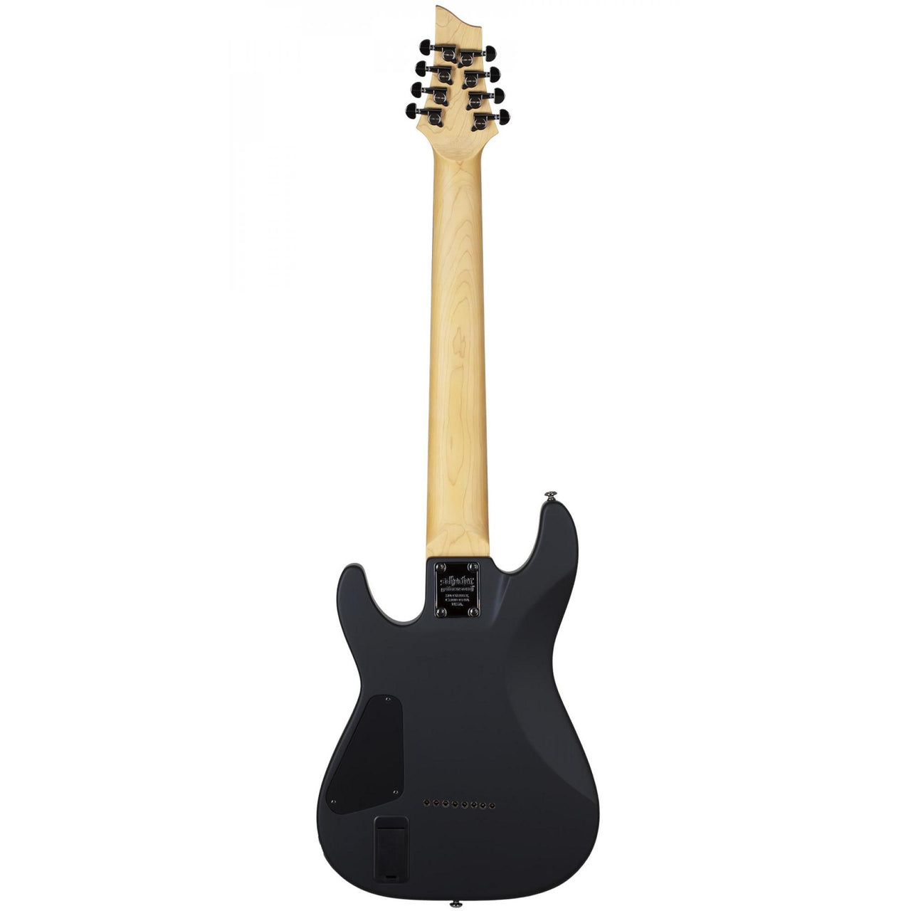 Guitarra Schecter Demon-8 Electrica Sólida Negra Satinado Envejecido