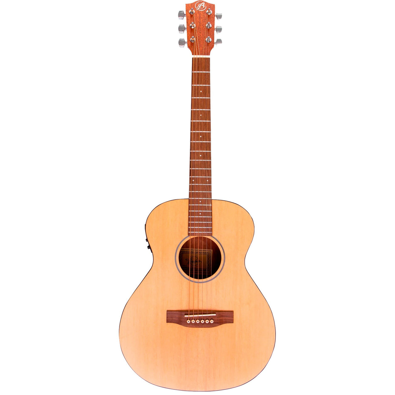Guitarra Electroacustica Bamboo Ga-38-spruce-q Con Funda 38 Pulgadas
