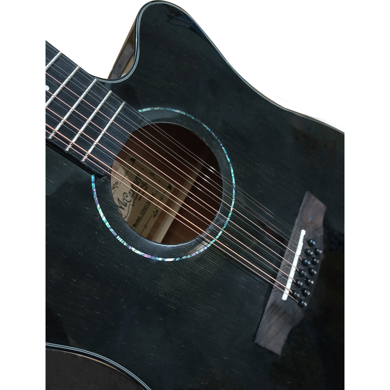 Guitarra Electroacustica Mc Cartney Cd-6012-bk Negra 12 Cuerdas