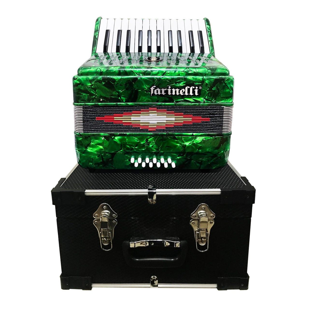 Acordeon Farinelli 1302v 25 Teclas 12 Bajos Verde