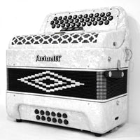 Thumbnail for Acordeon Farinelli 34 Botones 3 Registros  3412w Sol Blanco