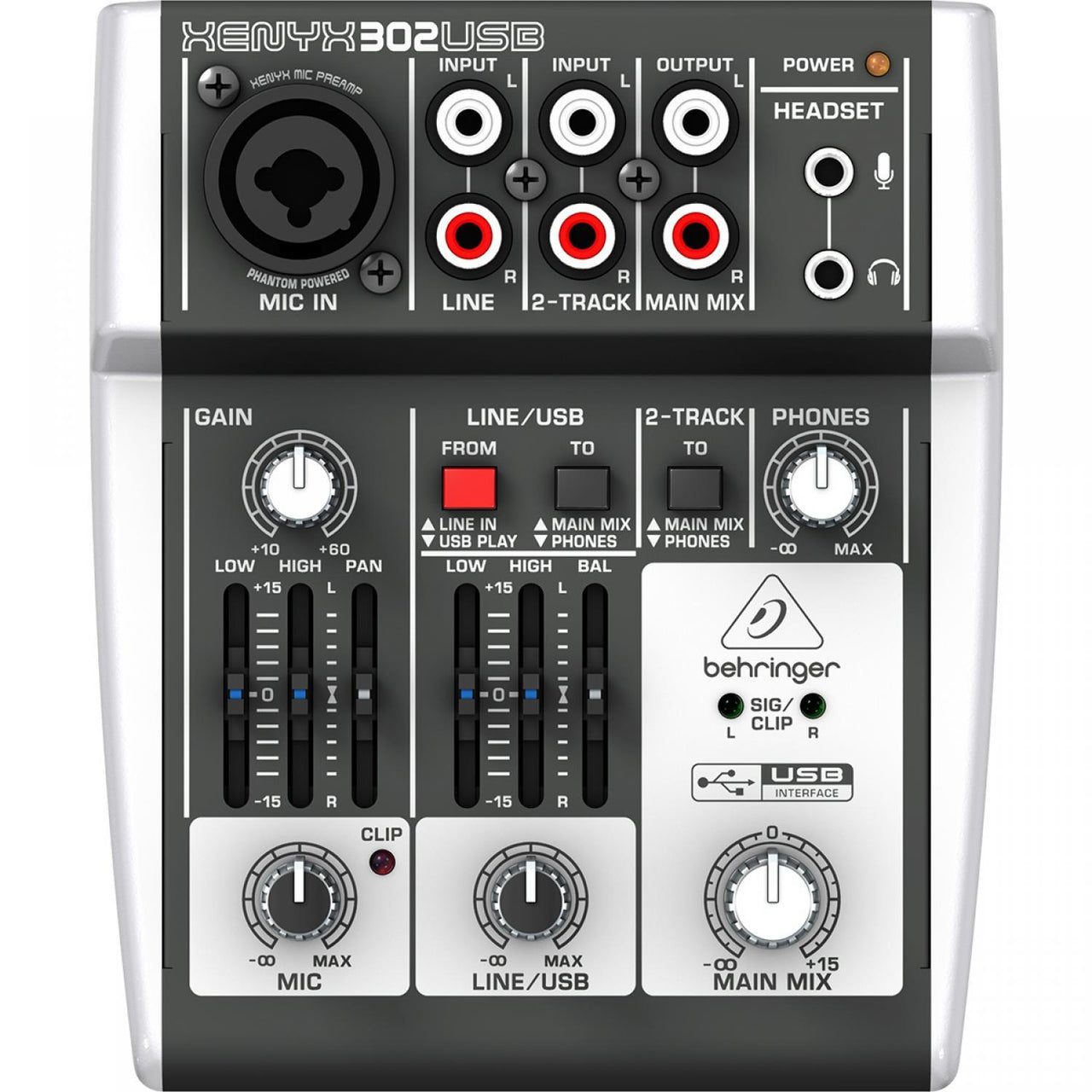 Mezcladora Behringer C/interfase, Xenyx302usb