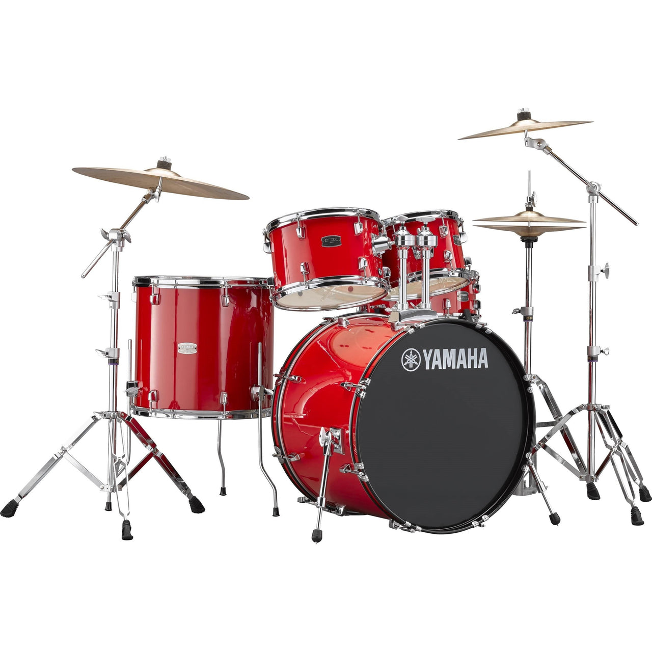 Bateria Acustica Yamaha Rydeen Rdp2f5rduset Hot Red Con 3 Platillos 3 Stands