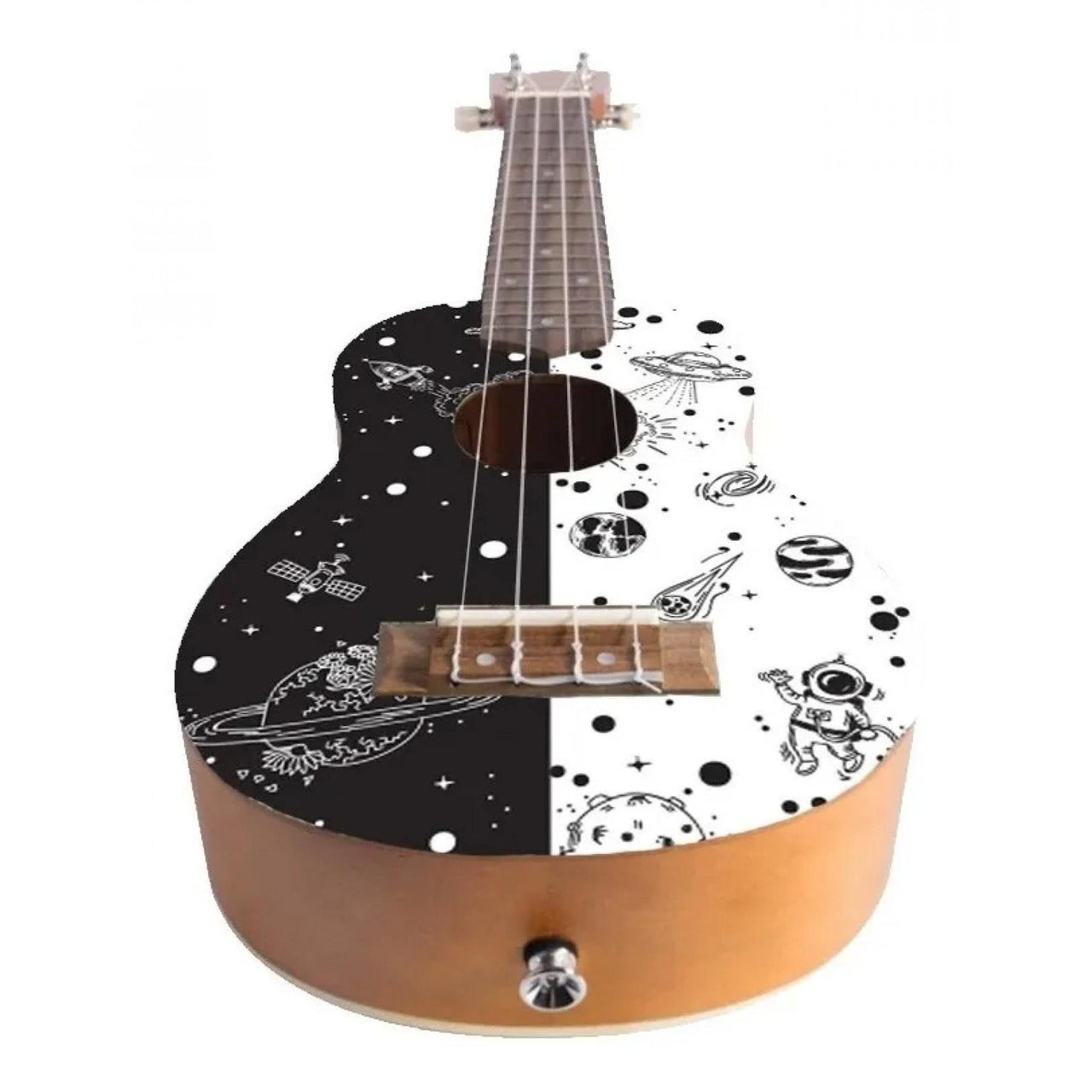Ukelele Soprano Bamboo Diseño Galactica Ukulele Con Funda