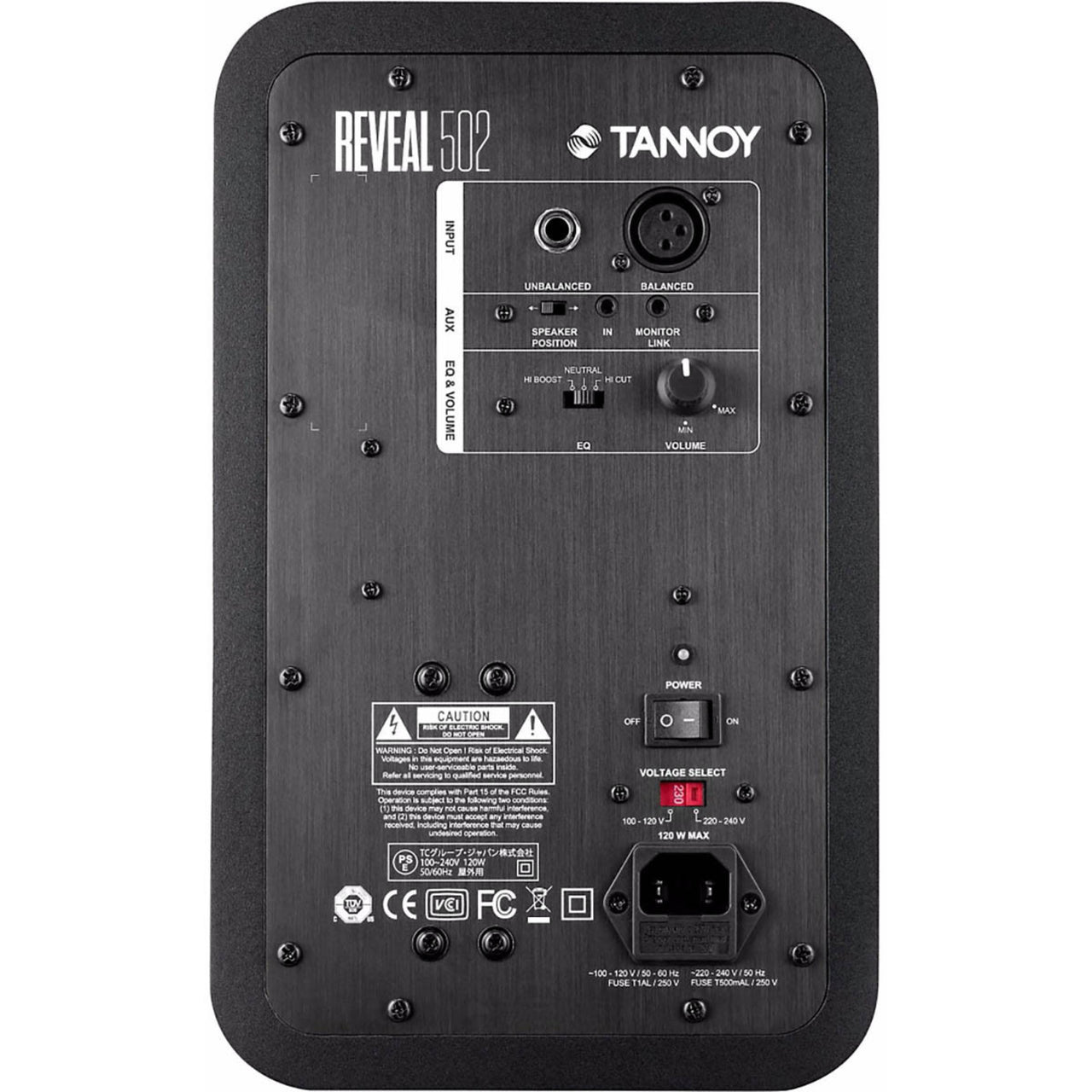 Bafle Tannoy Monitor Reveal 502 Biamplificado Pot 75W a 50W